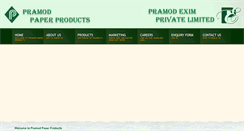 Desktop Screenshot of pramodpaperproducts.com