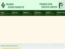 Tablet Screenshot of pramodpaperproducts.com